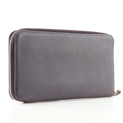 Pre-owned Hermes Cassis Epsom Leather Long Wallet (bi-fold) ()