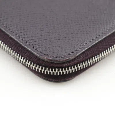 Pre-owned Hermes Cassis Epsom Leather Long Wallet (bi-fold) ()