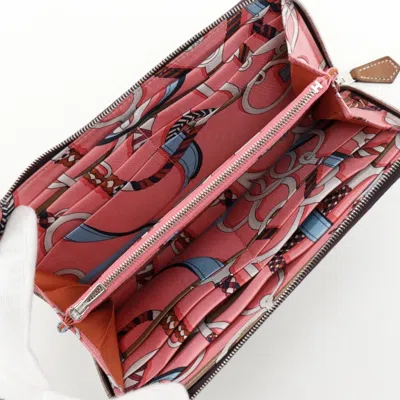 Pre-owned Hermes Cassis Epsom Leather Long Wallet (bi-fold) ()