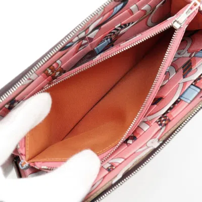 Pre-owned Hermes Cassis Epsom Leather Long Wallet (bi-fold) ()