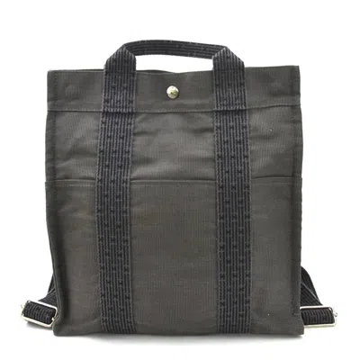Pre-owned Hermes Dark Gray Canvas Backpack ()