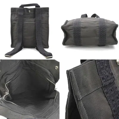 Pre-owned Hermes Dark Gray Canvas Backpack ()