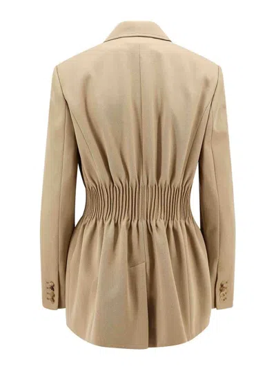 Chloé Double-breasted Jacket In Soft Wool In Neutral