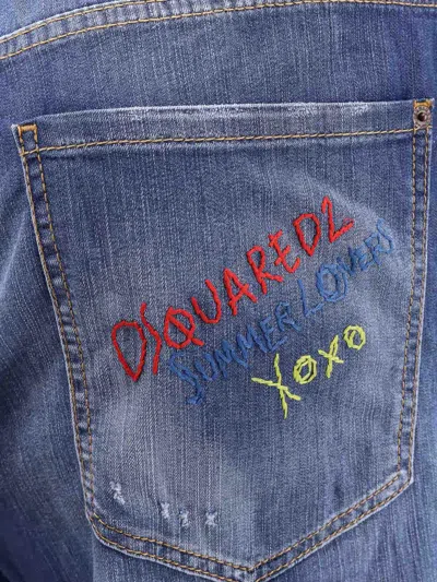 Dsquared2 Classic Five-pocket Jeans With Subtle Fading And Distressing
