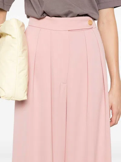 Dries Van Noten High Waist Wide Leg Trousers With Button Detail