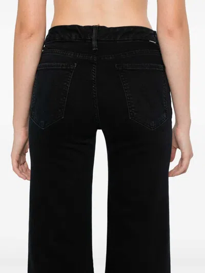 Mother Flared The Roller Fray Jeans In Black