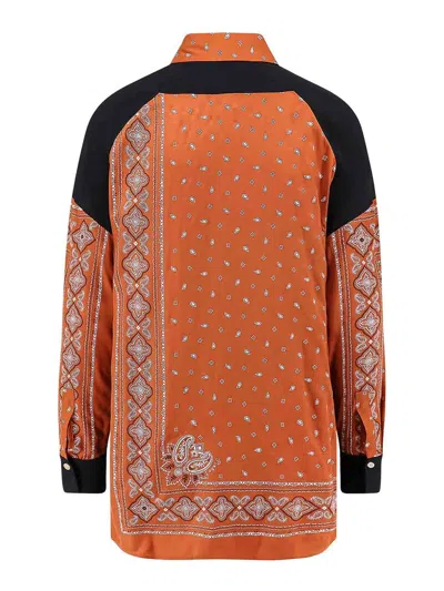 Pinko Clocks Viscose Shirt With Bandana Print