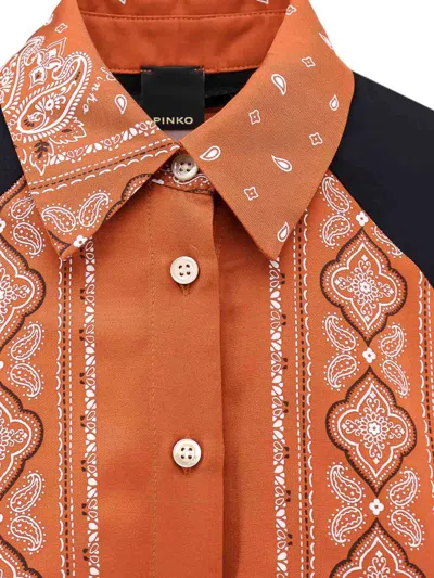 Pinko Clocks Viscose Shirt With Bandana Print