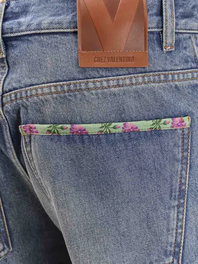 Valentino High Rise Viscose Straight Jeans