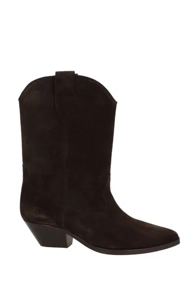 Isabel Marant Ankle Boots In Luxurious Calf Velvet Leather With Sleek Design And Quality Finish
