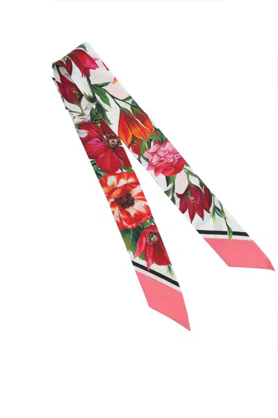 Dolce & Gabbana Diamond Point Floral Wraparound Scarf