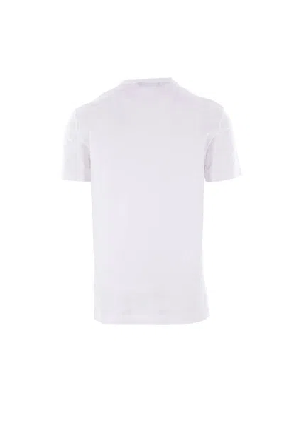 Dolce & Gabbana White Crewneck T-shirt With Logo Plate In Cotton Man