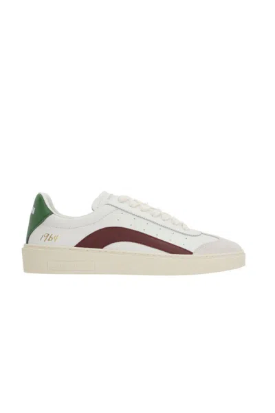 Dsquared2 Leather Low-top Sneakers Contrast Heel