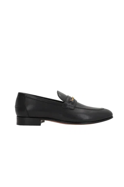 Valentino Garavani Men Vlogo Signautre Leather Loafers In Black
