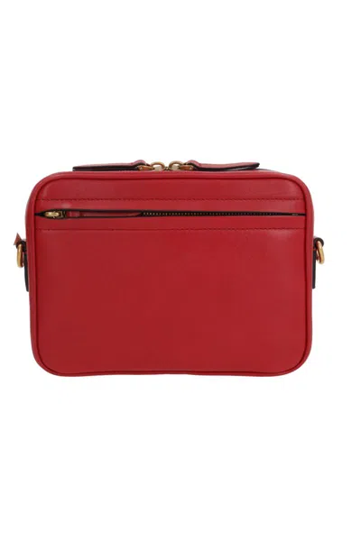 Valentino Red And Black Leather Crossbody Bag