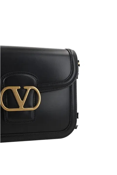 Valentino Borsa A Spalla 9to5 In Pelle Nera  Donna In Black