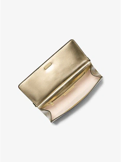 Michael Kors Carmine Shoulder Bag In Gold Leather