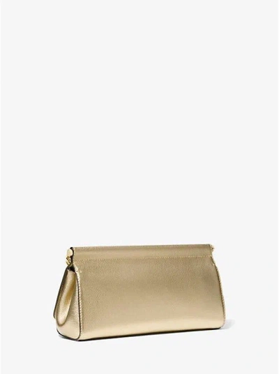 Michael Kors Carmine Shoulder Bag In Gold Leather