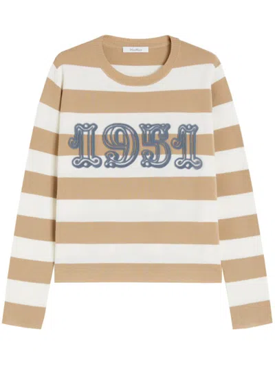 Max Mara Sleeveless Crew Neck Top With Embroidered Detail