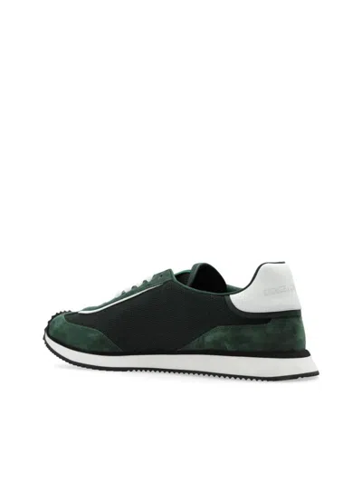 Dolce & Gabbana Multicolor Suede And Mesh Dg Aria Sneakers In Green
