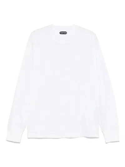 Tom Ford Long-sleeve Crew Neck Pullover Clothing In White