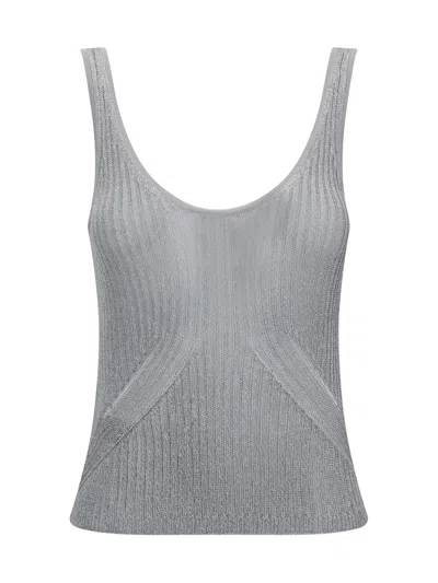 Pinko Noha Canotta Tank Top In Gray