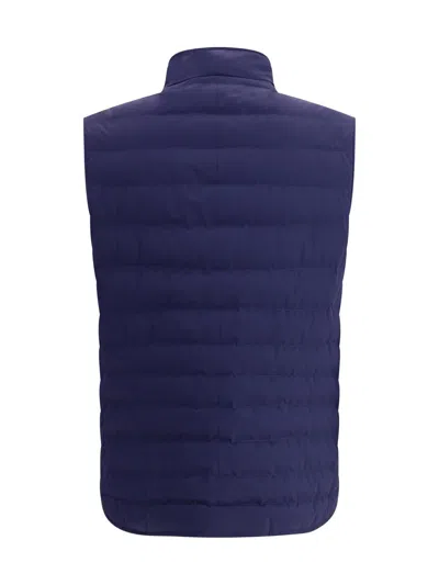 Brunello Cucinelli Down Vest In Blue