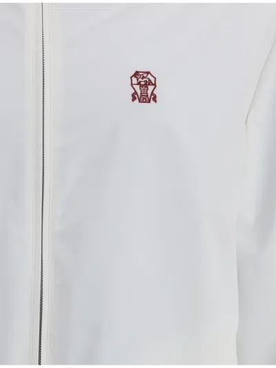 Brunello Cucinelli Reversible Waterproof Jacket In White