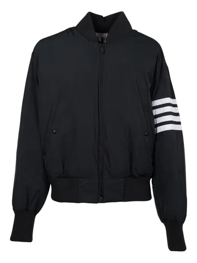 Thom Browne 4-bar Plain Weave Suiting Bomber Jacket