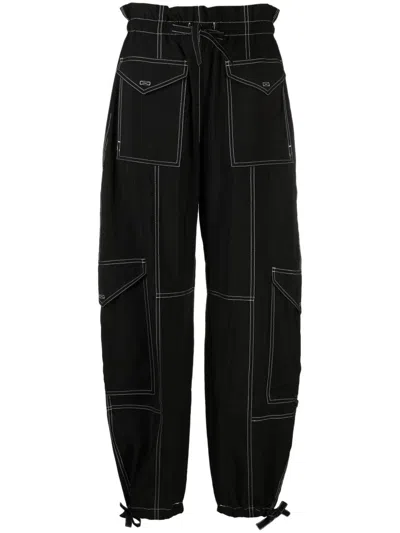 Ganni Black Cotton Pants