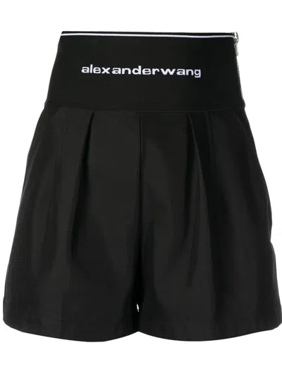 Alexander Wang Women Safari Short With Exposed Zipper And Logo Elastic In Animal Print