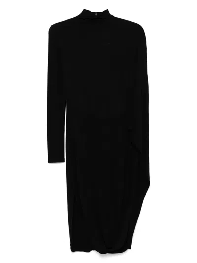 Stella Mccartney Asymmetric Cape Midi Dress
