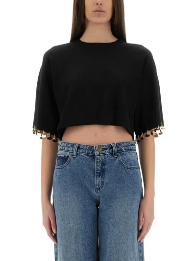 RABANNE RABANNE KNIT CROP T-SHIRT 