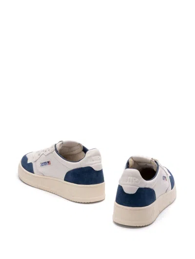 Autry Medalist Sneakers In White And Blue Leather In Multi