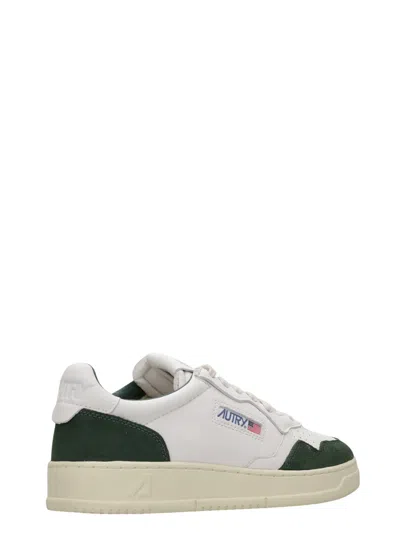 Autry Medalist Low White Leather And Suede Bottle Sneakers In White