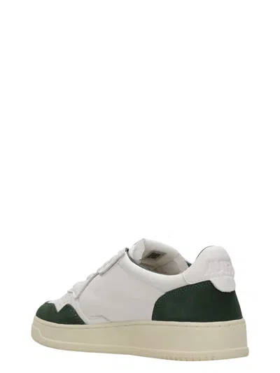 Autry Medalist Low White Leather And Suede Bottle Sneakers In White