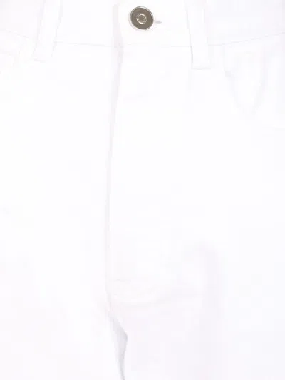 Alaïa Womens Blanc High-rise Wide-leg Denim Jeans In White