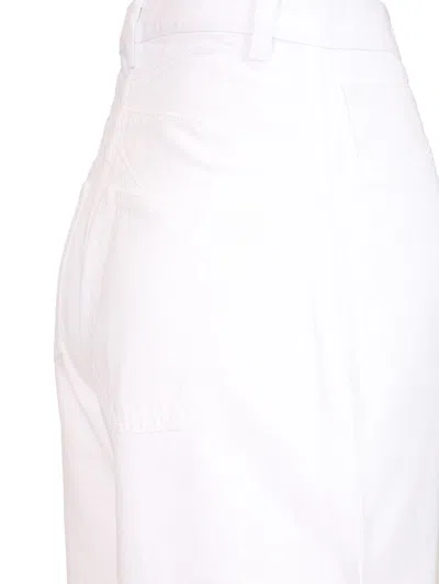 Alaïa Womens Blanc High-rise Wide-leg Denim Jeans In White