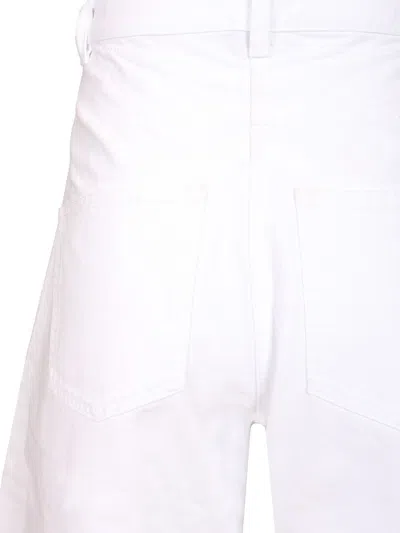 Alaïa Womens Blanc High-rise Wide-leg Denim Jeans In White