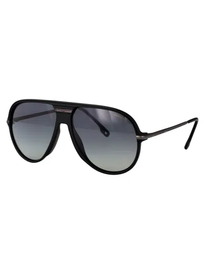 Carrera Matte Black Dark Ruthenium Injectate Sunglasses In Black