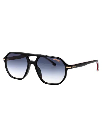 Carrera Black Gold Acetate Sunglasses In Blue