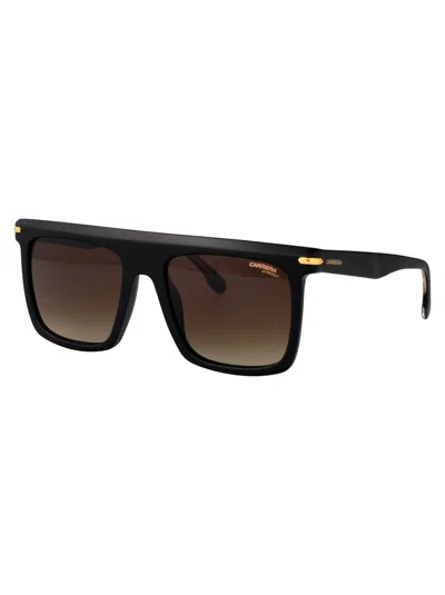 Carrera Matte Black Gold Acetate Sunglasses