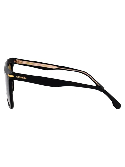 Carrera Matte Black Gold Acetate Sunglasses