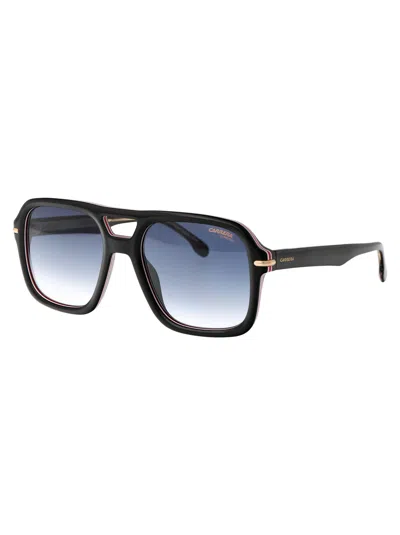 Carrera Striped Black Acetate Sunglasses