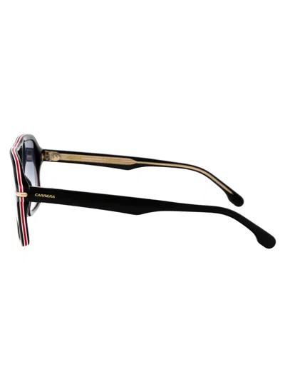 Carrera Striped Black Acetate Sunglasses