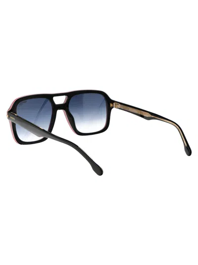 Carrera Striped Black Acetate Sunglasses