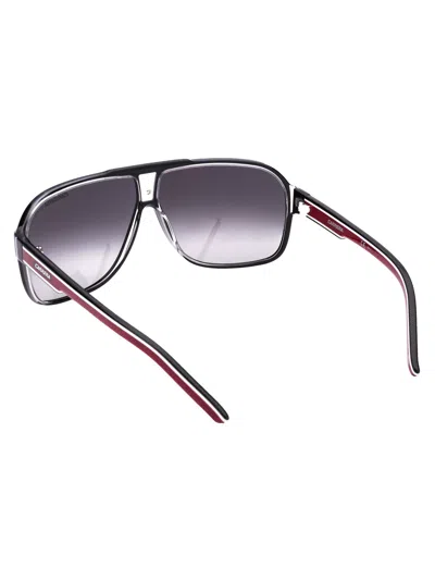 Carrera Blackcrystal Blackcrystalwhite Acetate Sunglasses In Black
