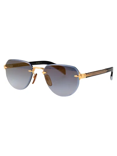 David Beckham Aviator Sunglasses Db 7144/s Rhl
