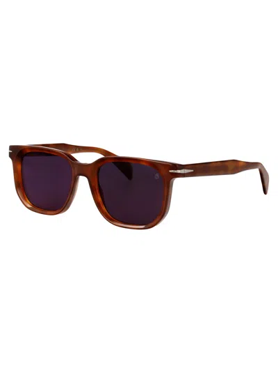 David Beckham Havana Honey Acetate Sunglasses In Brown