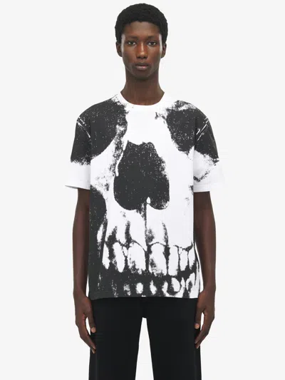 Alexander Mcqueen Skull Crew Neck T-shirt In White